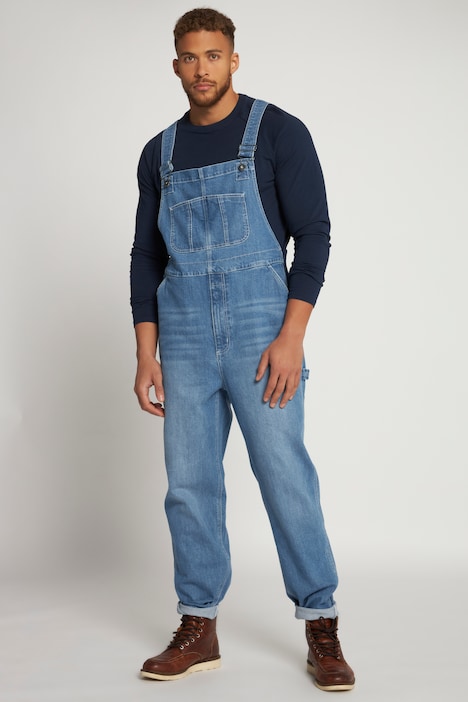 782707 - Salopette en jean, collection Workwear, nombreuses poches et empiècements élastiques - coupe Relaxed Fit