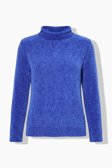 854603 - Pull à col roulé, maille chenille