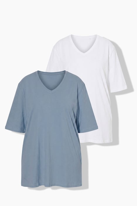 853305 - Lot de 2 T-Shirts, col en V et manches courtes