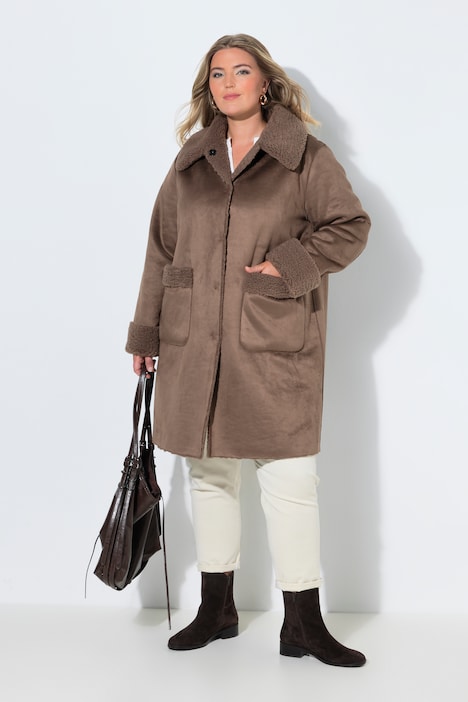 850251 - Manteau réversible en polaire bouclée