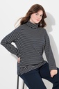 810681 - T-shirt côtelé coupe Slim. Col roulé, manches longues et coton bio