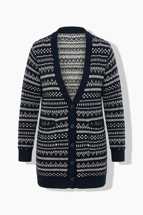 [852134130-44+] 852134 - Cardigan long (marine, 44/46)